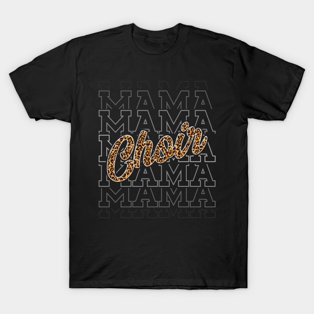 Choir Mama Leopard Print School Choir Singing T-Shirt by Way Down South